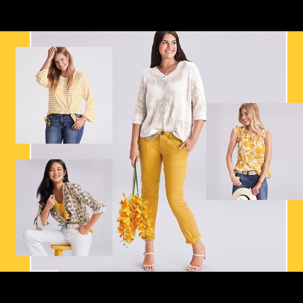 NEW Cabi yellow utility trouser pants
